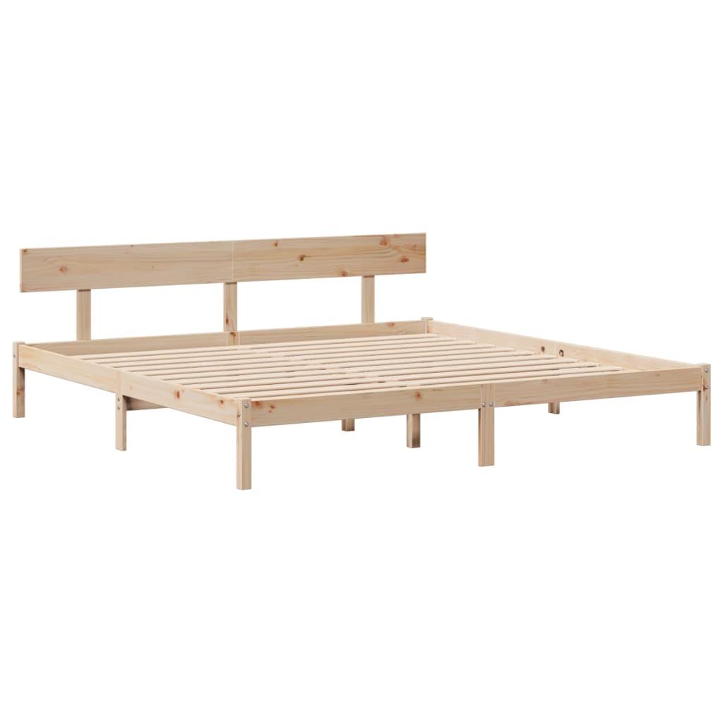 Cadre de lit sans matelas 200x200 cm bois massif de pin