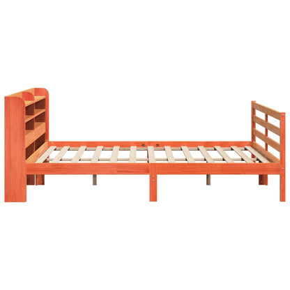 Cadre de lit sans matelas cire marron 180x200cm bois pin massif