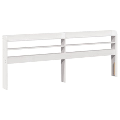 Cadre de lit sans matelas blanc 180x200 cm bois massif de pin