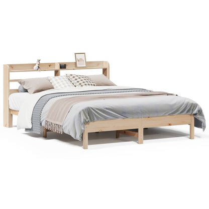 Cadre de lit sans matelas 160x200 cm bois massif de pin