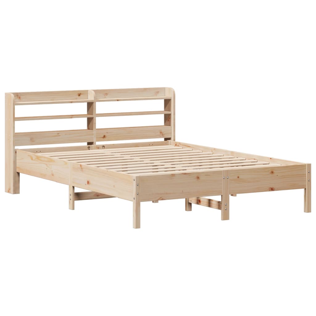 Cadre de lit sans matelas 160x200 cm bois massif de pin