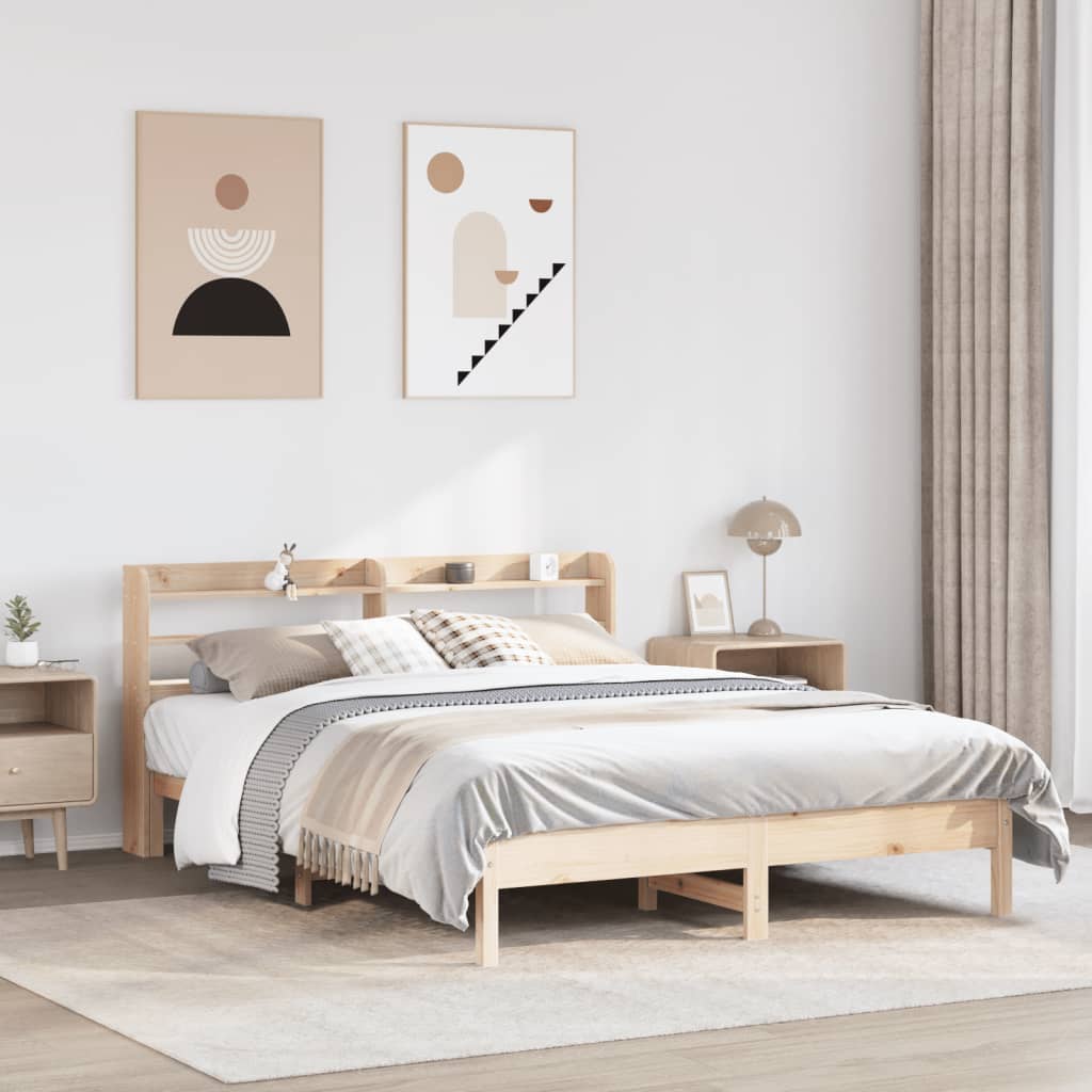 Cadre de lit sans matelas 160x200 cm bois massif de pin