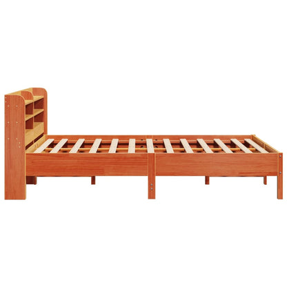 Cadre de lit sans matelas cire marron 160x200cm bois pin massif