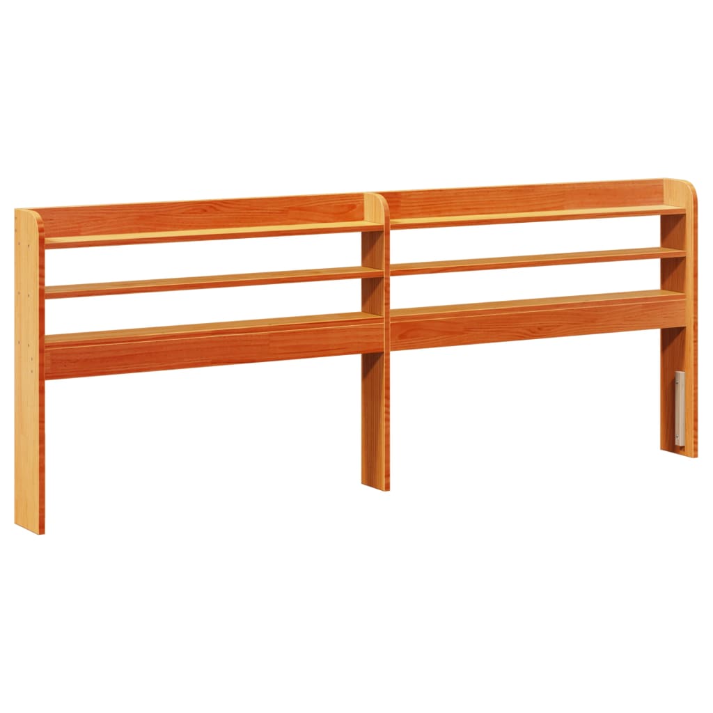 Cadre de lit sans matelas cire marron 160x200cm bois pin massif