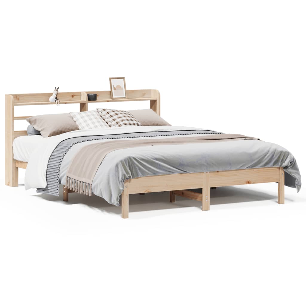 Cadre de lit sans matelas 140x200 cm bois massif de pin