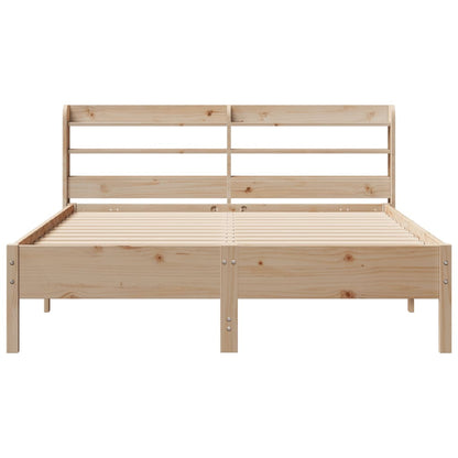 Cadre de lit sans matelas 140x200 cm bois massif de pin