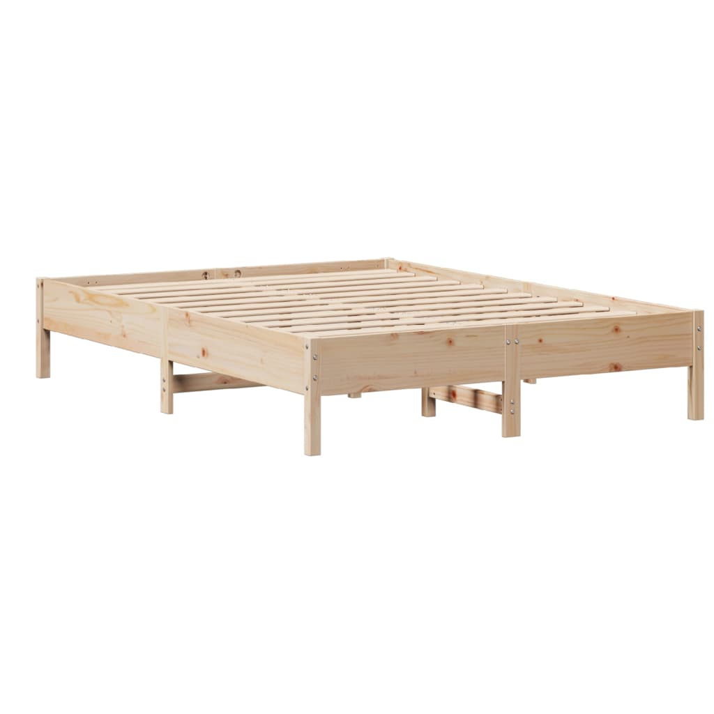 Cadre de lit sans matelas 140x200 cm bois massif de pin