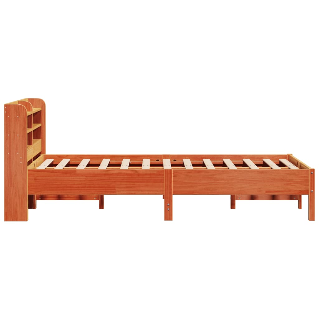 Cadre de lit sans matelas cire marron 120x200cm bois pin massif