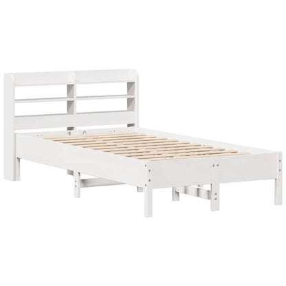 Cadre de lit sans matelas blanc 100x200 cm bois de pin massif