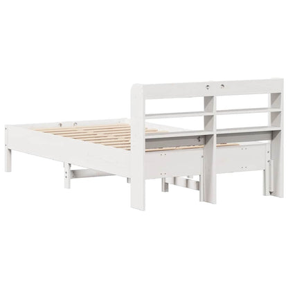 Cadre de lit sans matelas blanc 100x200 cm bois de pin massif