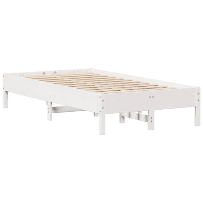 Cadre de lit sans matelas blanc 100x200 cm bois de pin massif