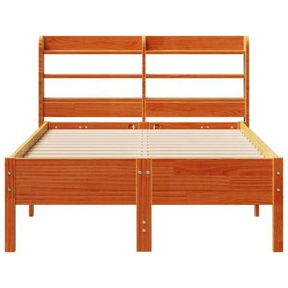 Cadre de lit sans matelas cire marron 90x200 cm bois pin massif