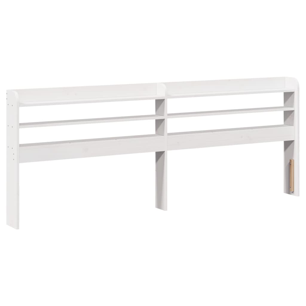 Cadre de lit sans matelas blanc 135x190 cm bois de pin massif