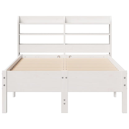 Cadre de lit sans matelas blanc 120x190 cm bois de pin massif