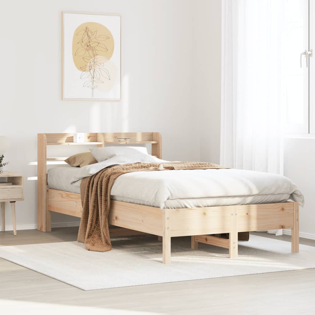 Cadre de lit sans matelas 90x190 cm bois de pin massif