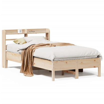 Cadre de lit sans matelas 75x190 cm bois de pin massif