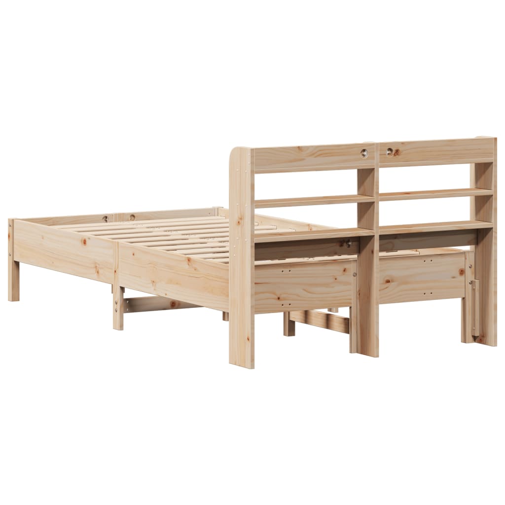 Cadre de lit sans matelas 75x190 cm bois de pin massif