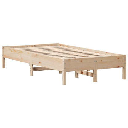 Cadre de lit sans matelas 75x190 cm bois de pin massif