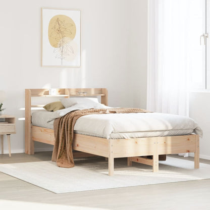 Cadre de lit sans matelas 75x190 cm bois de pin massif