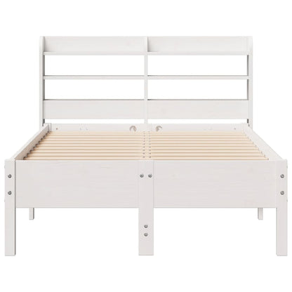 Cadre de lit sans matelas blanc 75x190 cm bois de pin massif