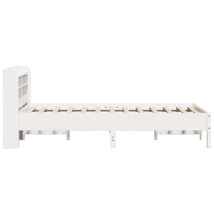 Cadre de lit sans matelas blanc 75x190 cm bois de pin massif