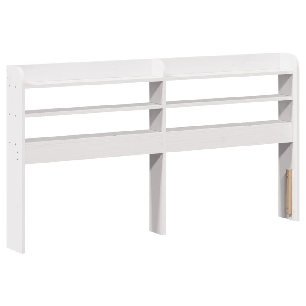 Cadre de lit sans matelas blanc 75x190 cm bois de pin massif