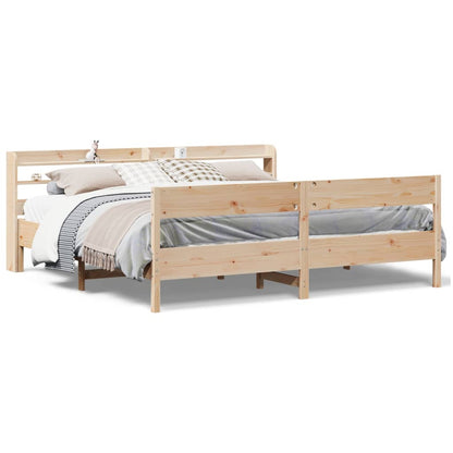 Cadre de lit sans matelas 200x200 cm bois massif de pin