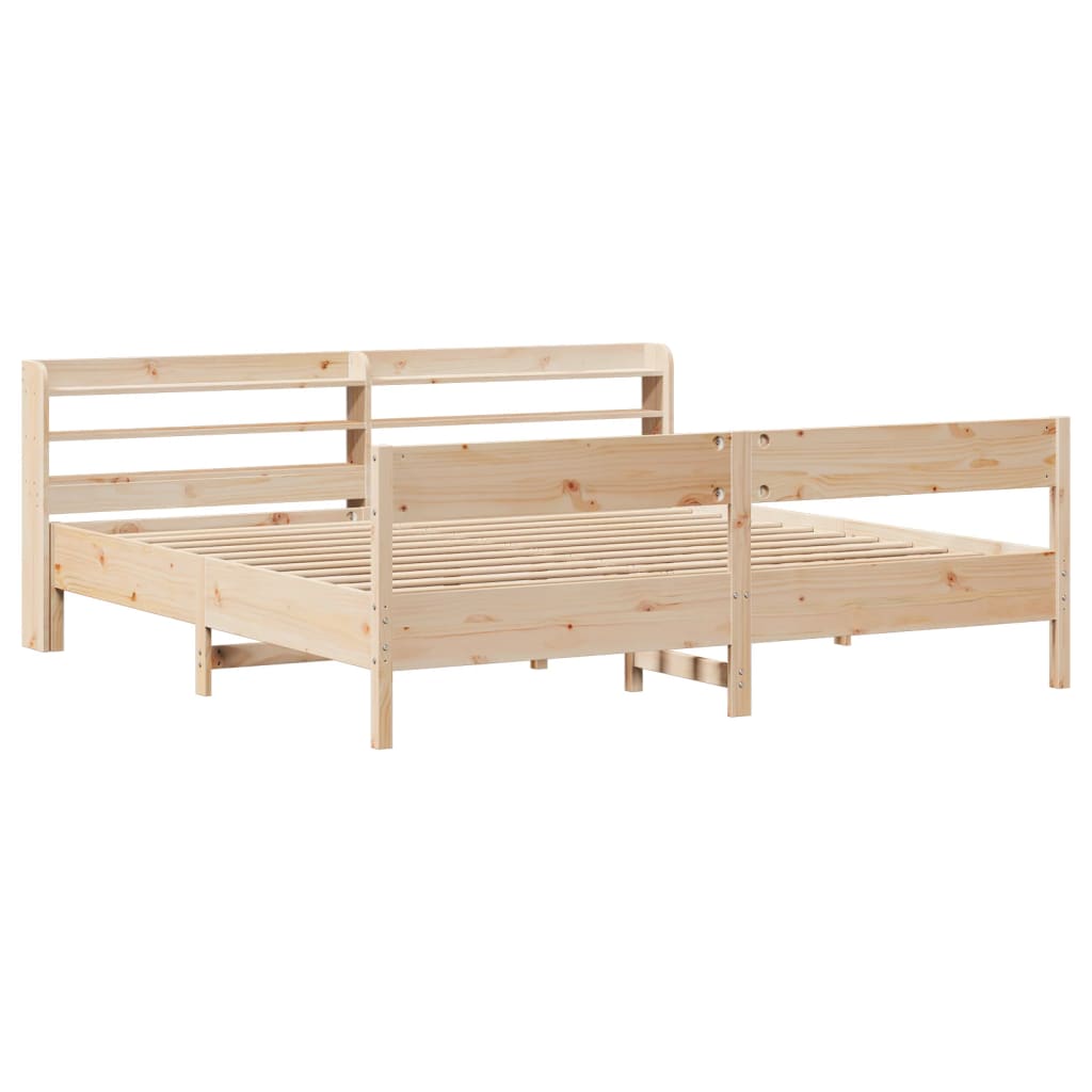 Cadre de lit sans matelas 200x200 cm bois massif de pin