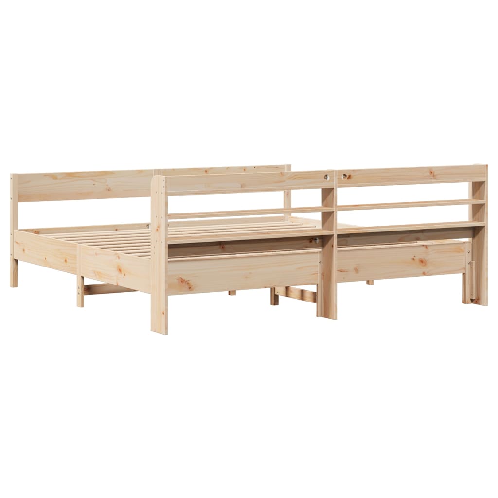 Cadre de lit sans matelas 200x200 cm bois massif de pin