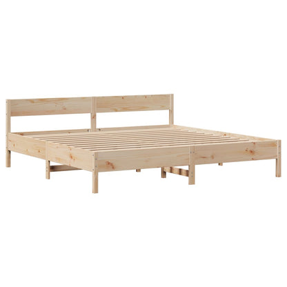 Cadre de lit sans matelas 200x200 cm bois massif de pin