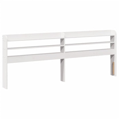 Cadre de lit sans matelas blanc 180x200 cm bois massif de pin