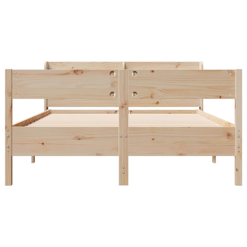 Cadre de lit sans matelas 160x200 cm bois massif de pin