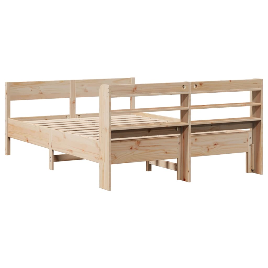 Cadre de lit sans matelas 160x200 cm bois massif de pin