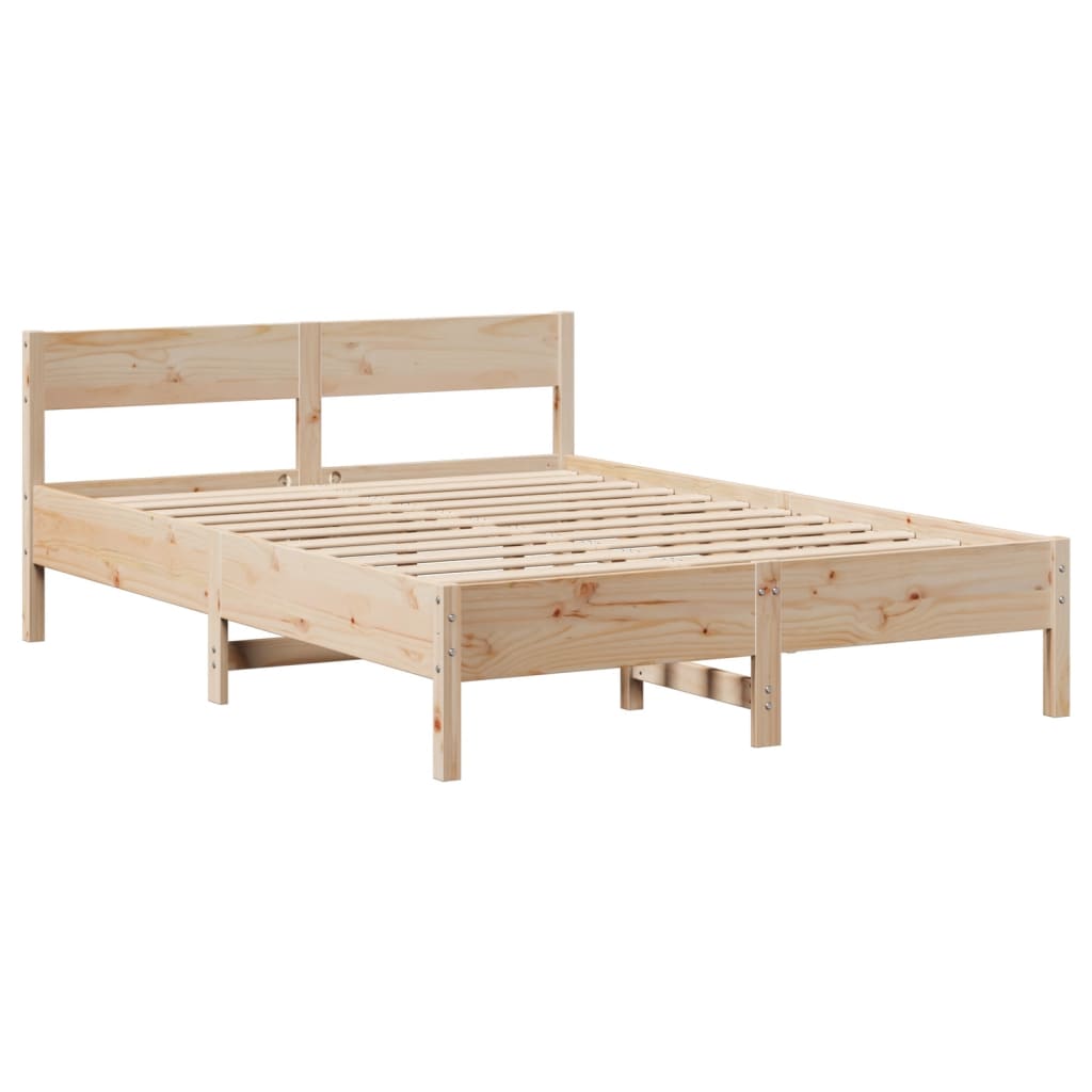 Cadre de lit sans matelas 160x200 cm bois massif de pin