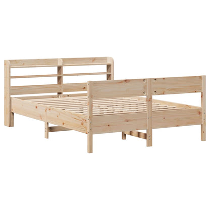 Cadre de lit sans matelas 150x200 cm bois de pin massif