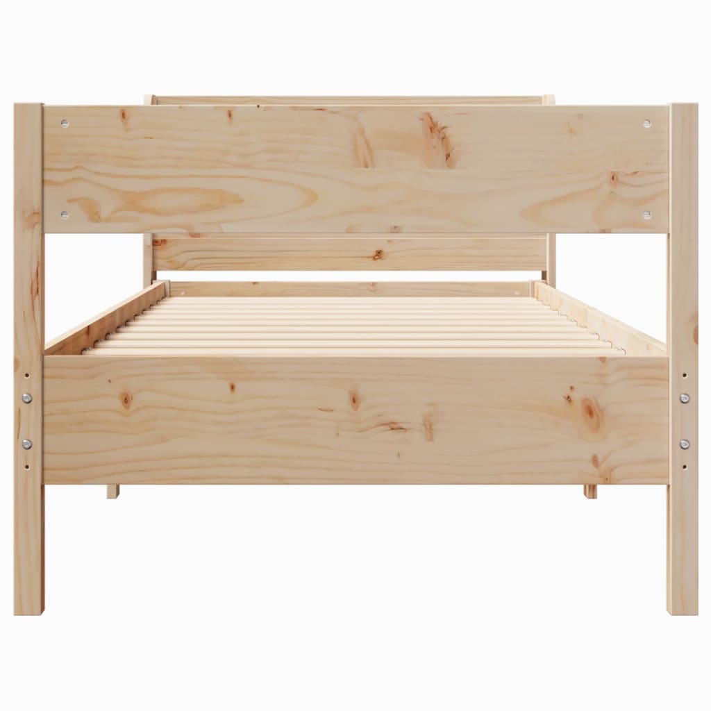 Cadre de lit sans matelas 100x200 cm bois massif de pin