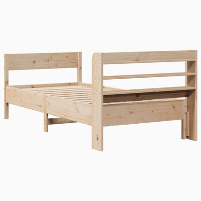 Cadre de lit sans matelas 100x200 cm bois massif de pin