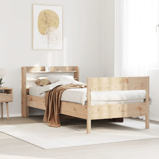 Cadre de lit sans matelas 100x200 cm bois massif de pin