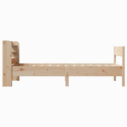 Cadre de lit sans matelas 75x190 cm bois de pin massif