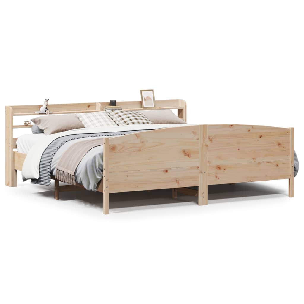 Cadre de lit sans matelas 200x200 cm bois massif de pin