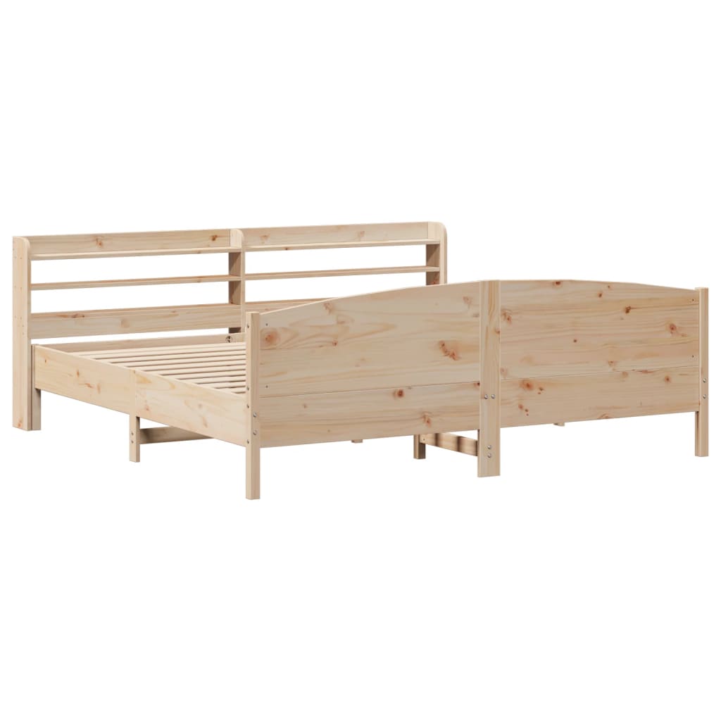 Cadre de lit sans matelas 200x200 cm bois massif de pin