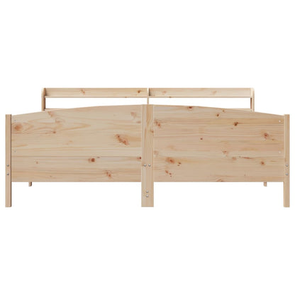 Cadre de lit sans matelas 200x200 cm bois massif de pin