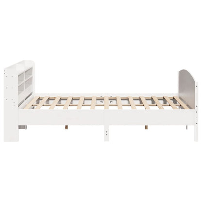 Cadre de lit sans matelas blanc 180x200 cm bois massif de pin