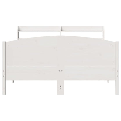 Cadre de lit sans matelas blanc 160x200 cm bois de pin massif