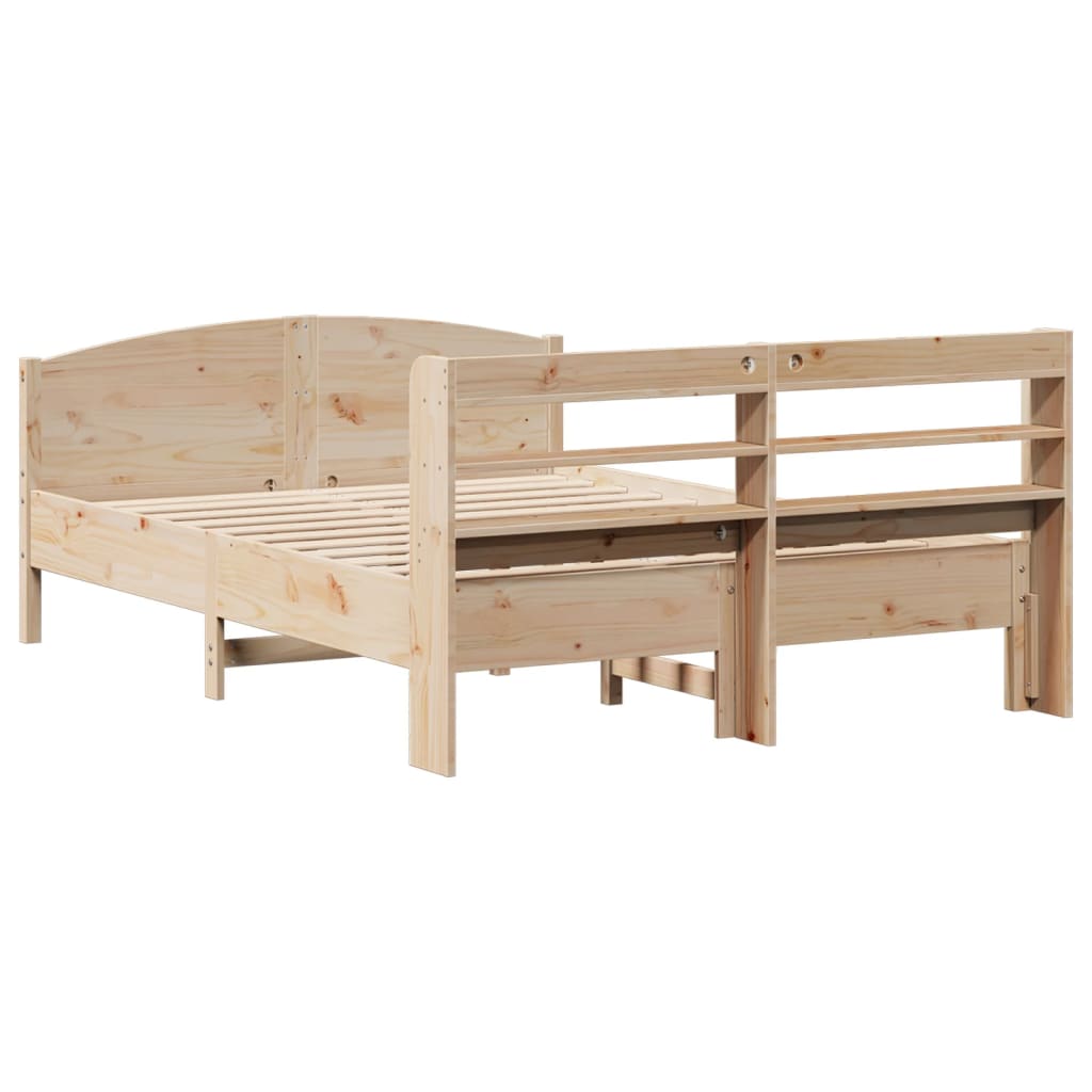 Cadre de lit sans matelas 140x200 cm bois massif de pin