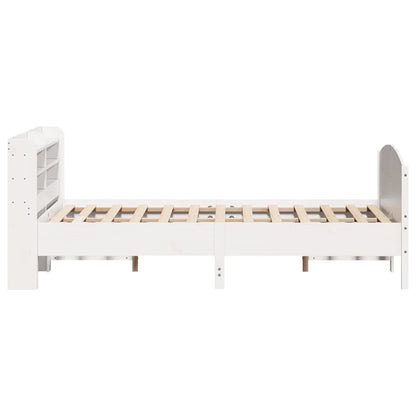 Cadre de lit sans matelas blanc 120x200 cm bois de pin massif