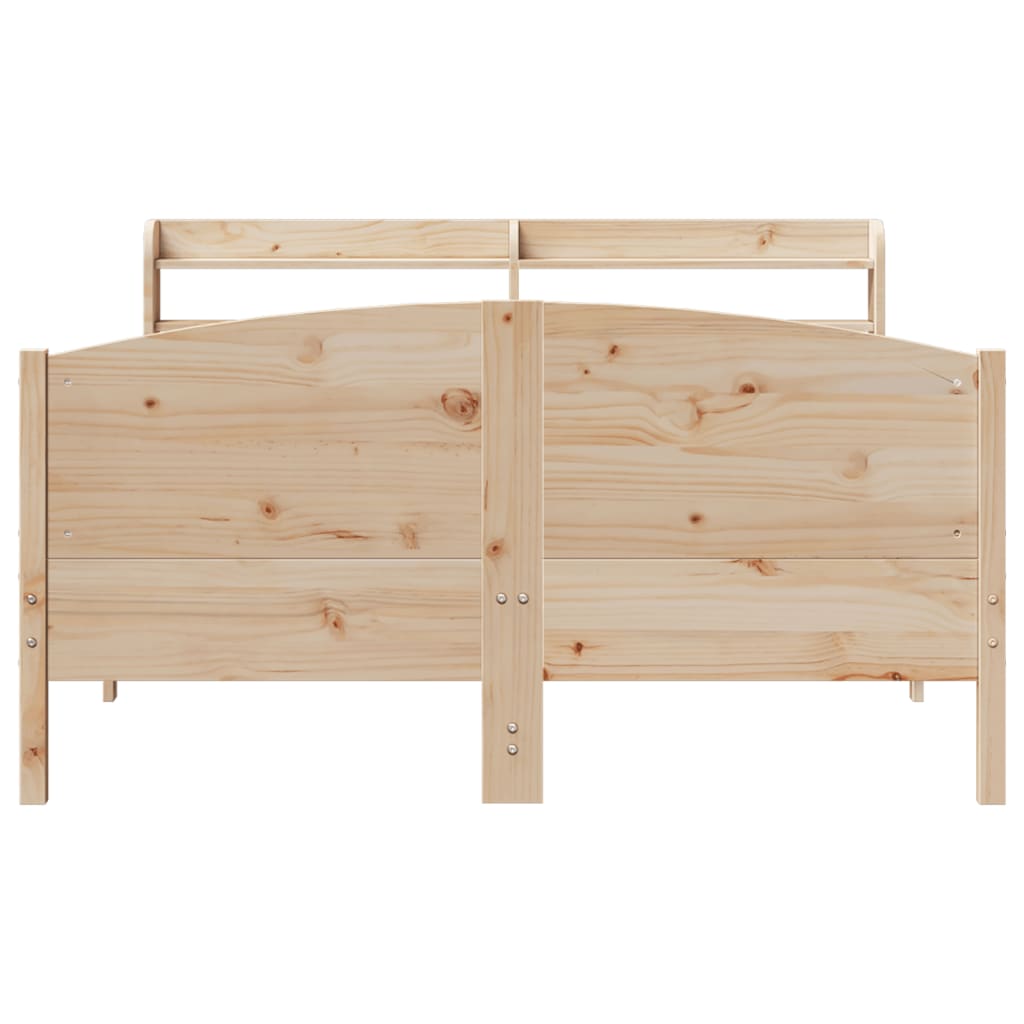 Cadre de lit sans matelas 135x190 cm bois de pin massif