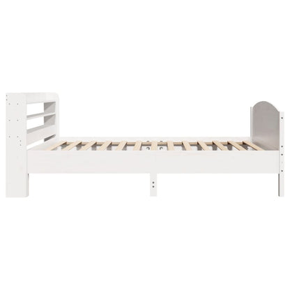 Cadre de lit sans matelas blanc 100x200 cm bois de pin massif