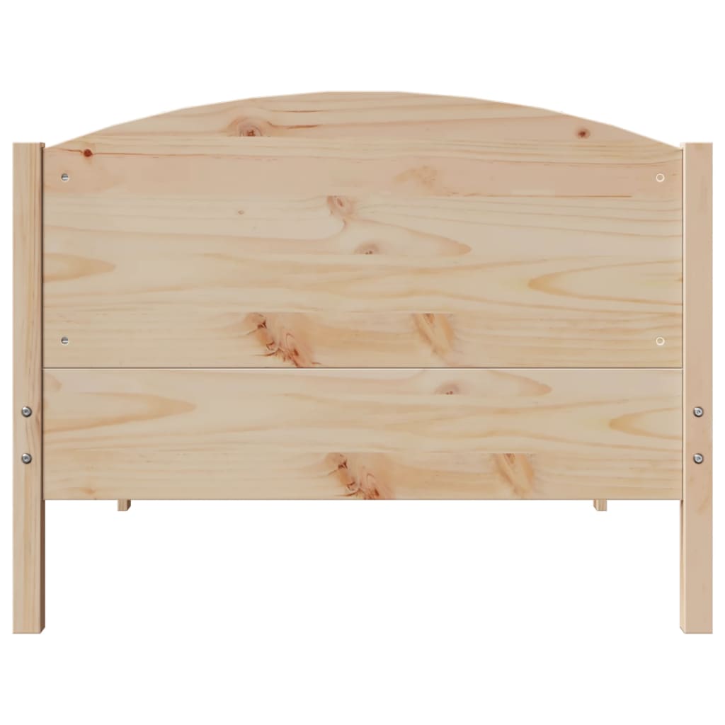 Cadre de lit sans matelas 75x190 cm bois de pin massif