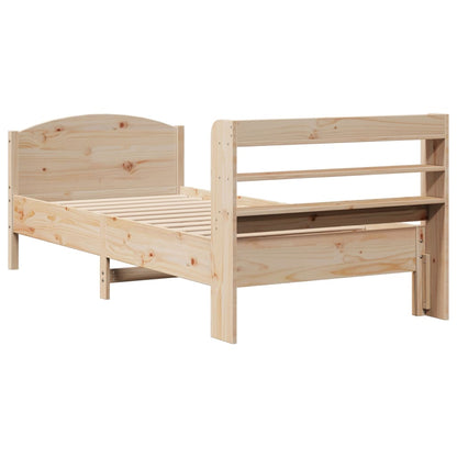 Cadre de lit sans matelas 75x190 cm bois de pin massif